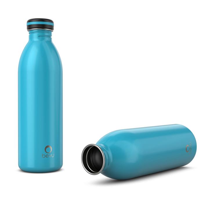 Image of Bevu Life's ONE Single Wall 25oz Bottle, showcasing its minimalist design and ability to keep your beverages fresh. Perfect for accompanying you in your daily activities with comfort and style.