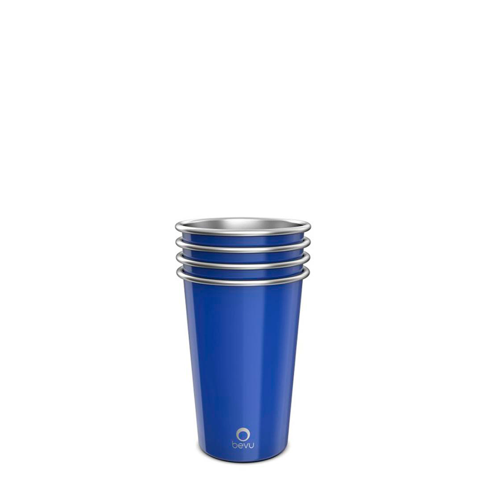 Image of Bevu® FIESTA Cups (4) 470ml / 16oz by Bevu Life, showcasing their modern design and generous capacity for enjoying your favorite drinks. Perfect for festive gatherings and joyful moments with friends and family.