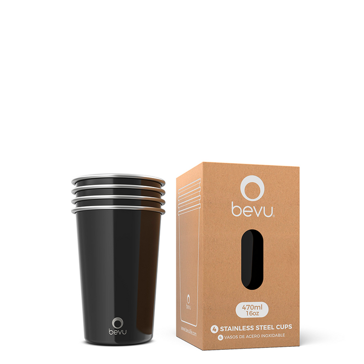 Image of Bevu® FIESTA Cups (4) 470ml / 16oz by Bevu Life, showcasing their modern design and generous capacity for enjoying your favorite drinks. Perfect for festive gatherings and joyful moments with friends and family.