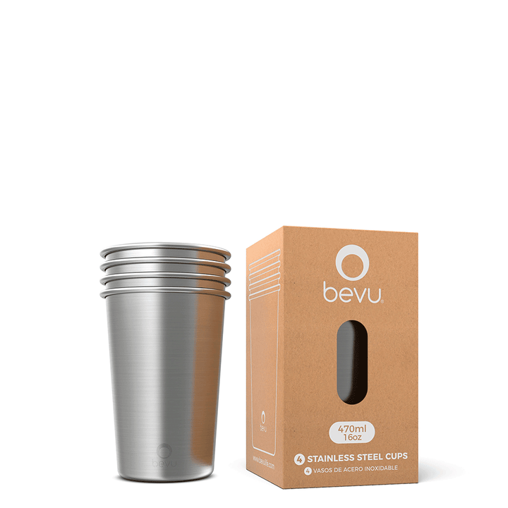 Image of Bevu® FIESTA Cups (4) 470ml / 16oz by Bevu Life, showcasing their modern design and generous capacity for enjoying your favorite drinks. Perfect for festive gatherings and joyful moments with friends and family.