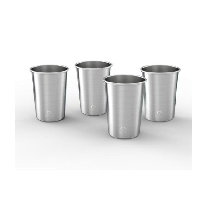 mage of Bevu Life's FIESTA Steel Cups (4 Pack) 12oz, showcasing their durability and versatility for any occasion. Enjoy your favorite beverages with style and sustainability.
